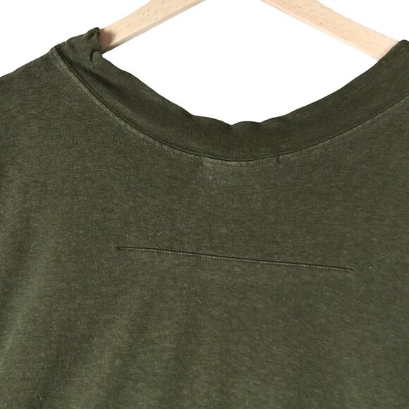 Back Beat Co. Olive Green T-Shirt Dress Size XL/XXL Hemp Cotton Pockets Relaxed - Picture 5 of 8